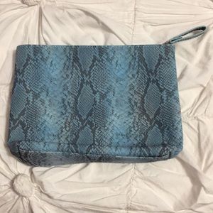 Faux Snake Skin Cosmetic Bag